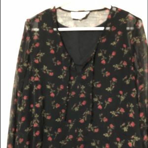 Motherhood maternity sheer blouse large  *